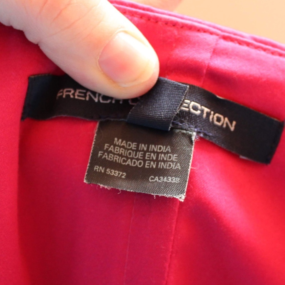 French Connection | Pink Strapless Ruffle Dress - Picture 13 of 13
